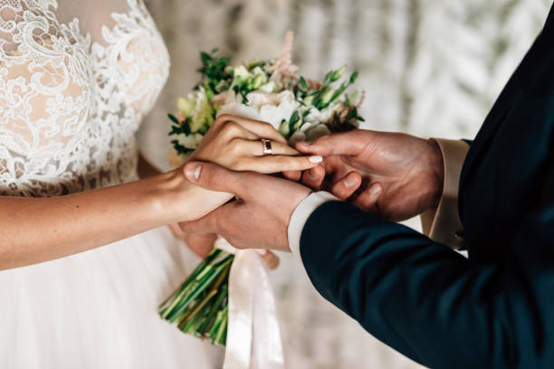 exchange of wedding rings white